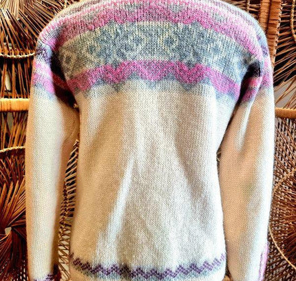 Vintage Pure New Wool Norwegian Cardigan - Yatva