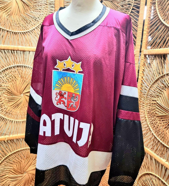 Vintage RAE Sport Latvija Latvia Hockey Jersey - Yatva