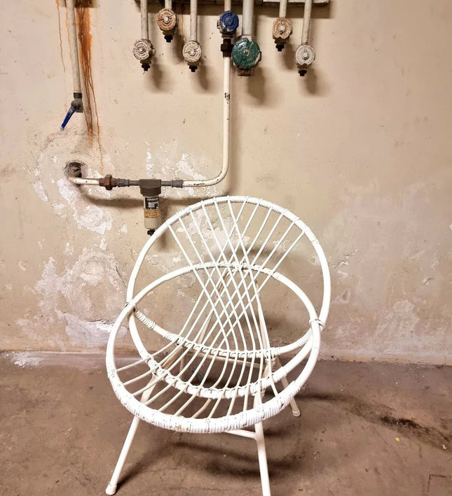 Vintage Rattan Bamboo Arm Chair - Yatva