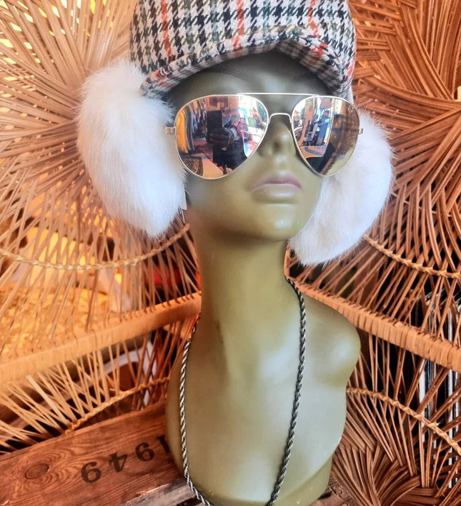 Vintage Real Rabbit fur Earmuffs - Yatva