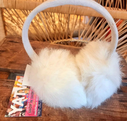 Vintage Real Rabbit fur Earmuffs - Yatva