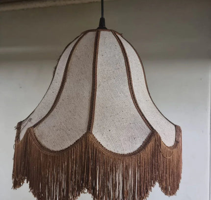 Vintage Retro 1970s Fringe Hang Lamp - Yatva