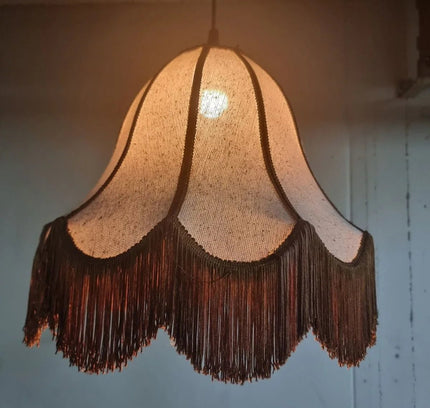 Vintage Retro 1970s Fringe Hang Lamp - Yatva