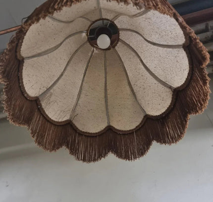 Vintage Retro 1970s Fringe Hang Lamp - Yatva