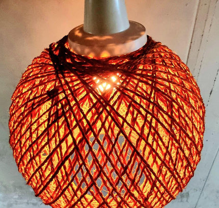 Vintage Retro 1970s Rope Hanglamp - Yatva