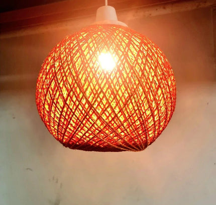 Vintage Retro 1970s Rope Hanglamp - Yatva