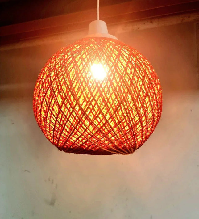 Vintage Retro 1970s Rope Hanglamp - Yatva