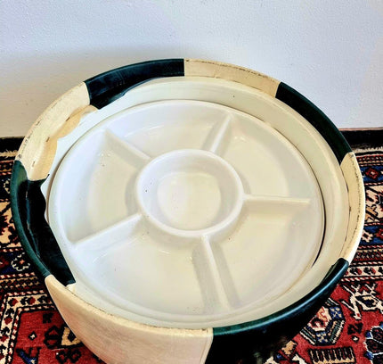 Vintage Retro Skai Pouf - Yatva