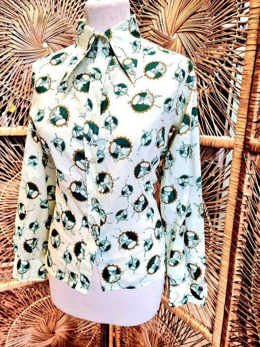 Vintage Rockabilly Fitted Shirt - Yatva