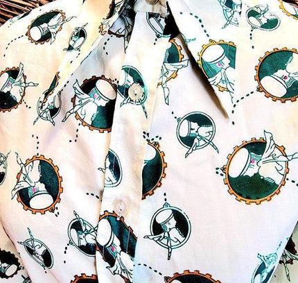 Vintage Rockabilly Fitted Shirt - Yatva