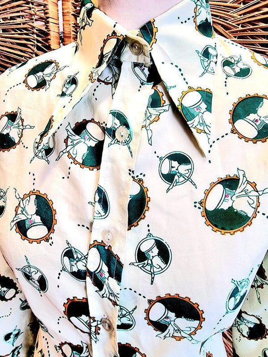 Vintage Rockabilly Fitted Shirt - Yatva
