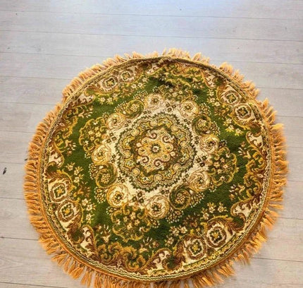 Vintage Round Persian/Oriental Wool Tablecloth - Yatva
