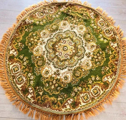 Vintage Round Persian/Oriental Wool Tablecloth - Yatva