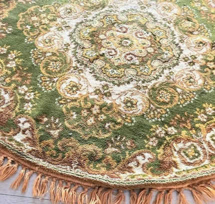 Vintage Round Persian/Oriental Wool Tablecloth - Yatva
