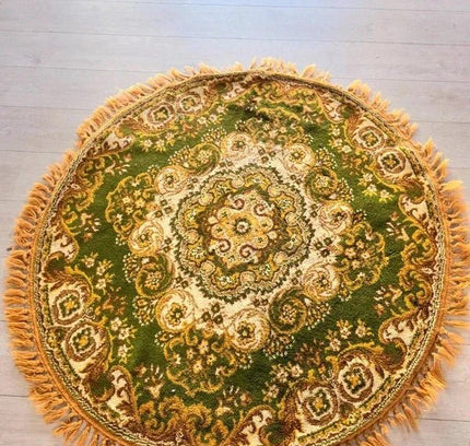 Vintage Round Persian/Oriental Wool Tablecloth - Yatva