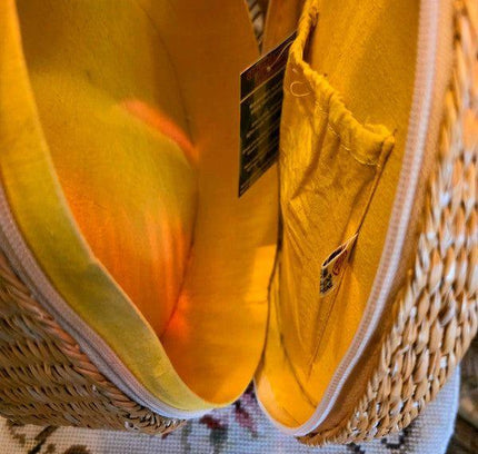 Vintage Round Rattan Hand Bag - Yatva