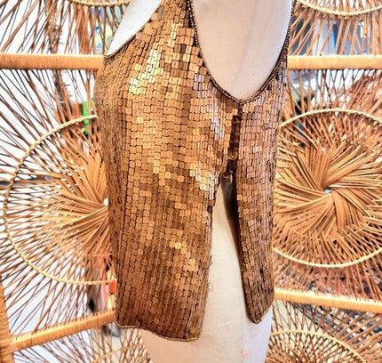 Vintage Sequin Scenario top - Yatva