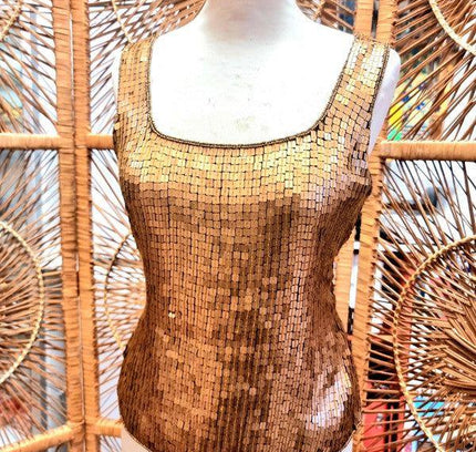 Vintage Sequin Scenario top - Yatva