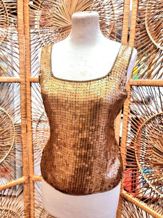 Vintage Sequin Scenario top - Yatva