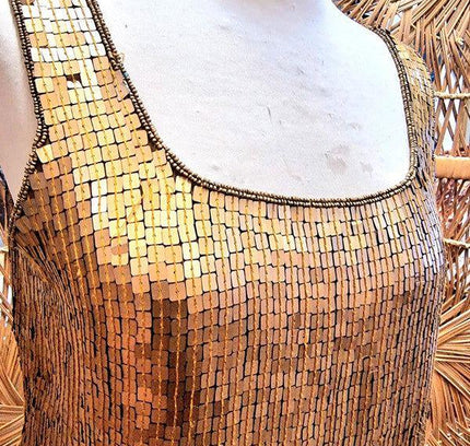 Vintage Sequin Scenario top - Yatva