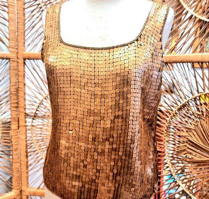 Vintage Sequin Scenario top - Yatva
