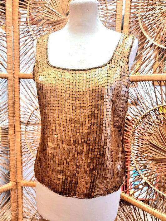 Vintage Sequin Scenario top - Yatva