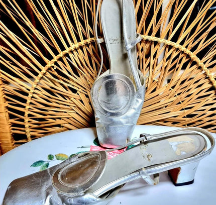 Vintage Sergio Rossi Italian Slingback Shoes - Yatva