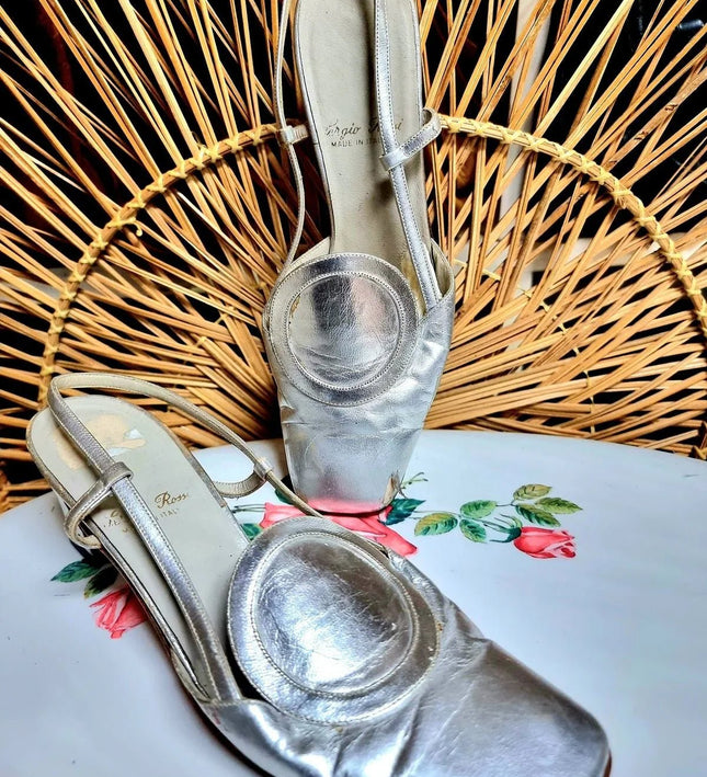Vintage Sergio Rossi Italian Slingback Shoes - Yatva