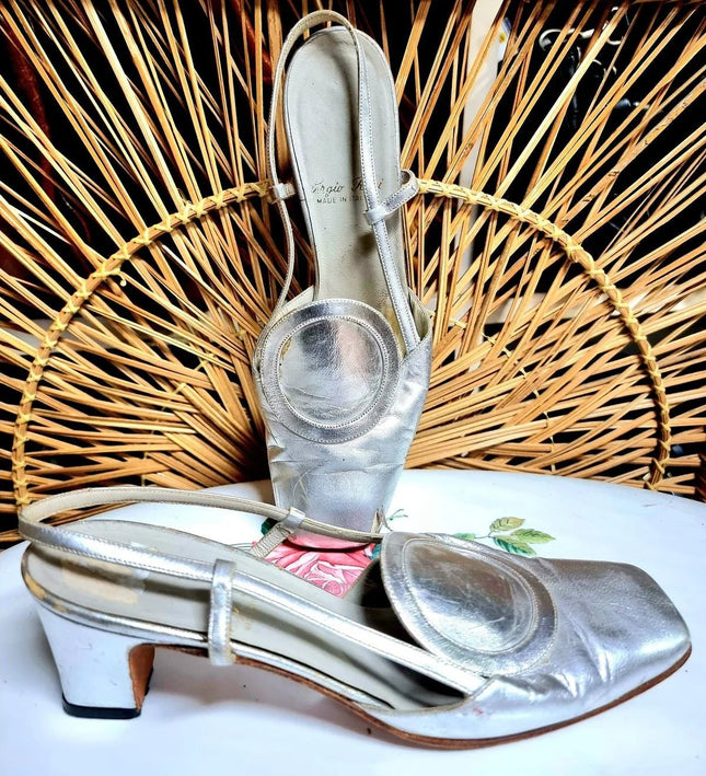 Vintage Sergio Rossi Italian Slingback Shoes - Yatva
