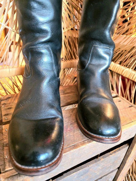 Vintage Shabbies Amsterdam Knee High Leather Boots - Yatva