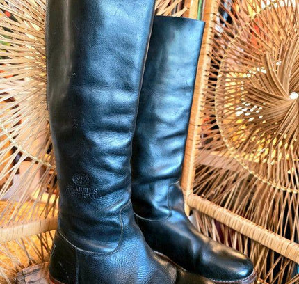 Vintage Shabbies Amsterdam Knee High Leather Boots - Yatva