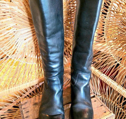 Vintage Shabbies Amsterdam Knee High Leather Boots - Yatva
