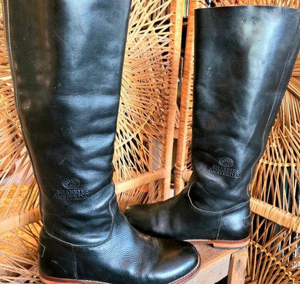 Vintage Shabbies Amsterdam Knee High Leather Boots - Yatva