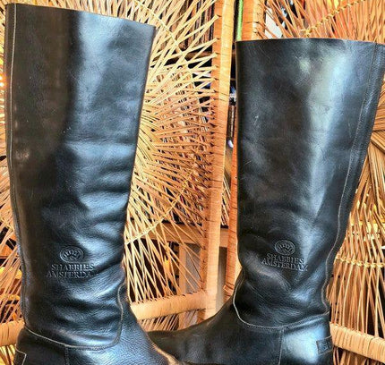 Vintage Shabbies Amsterdam Knee High Leather Boots - Yatva