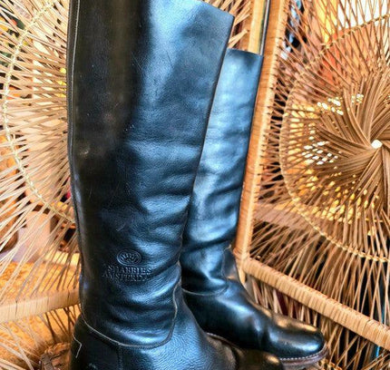 Vintage Shabbies Amsterdam Knee High Leather Boots - Yatva