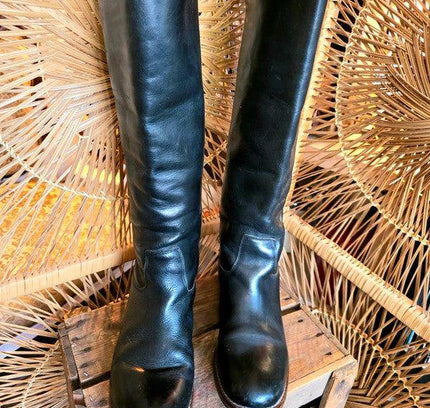 Vintage Shabbies Amsterdam Knee High Leather Boots - Yatva
