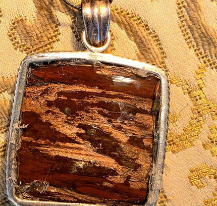 Vintage Silver Jasper Pendant Necklace - Yatva