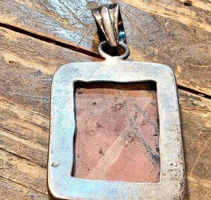 Vintage Silver Red Jasper Pendant - Yatva