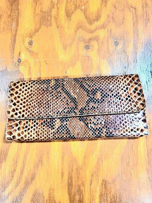 Vintage Snakeskin Clutch Bag - Yatva