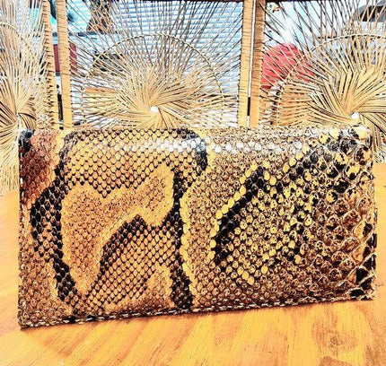Vintage Snakeskin Clutch Bag - Yatva