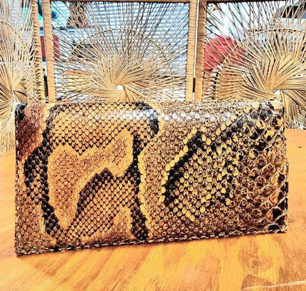 Vintage Snakeskin Clutch Bag - Yatva