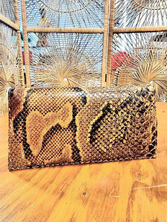 Vintage Snakeskin Clutch Bag - Yatva