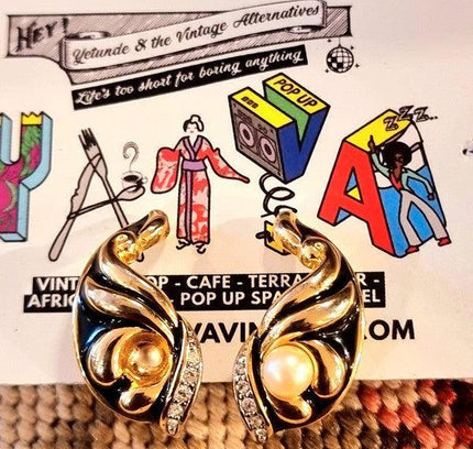 Vintage Soleil Clip - On Earrings - Yatva
