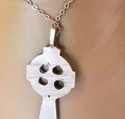 Vintage Sterling Silver Celtic Cross Necklace - Yatva