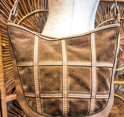 Vintage Suede Leather Shoulderbag - Yatva