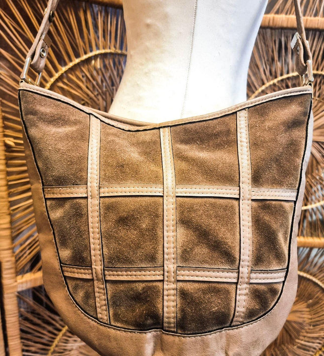 Vintage Suede Leather Shoulderbag - Yatva