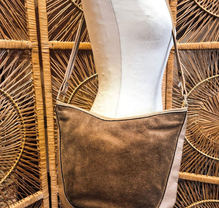 Vintage Suede Leather Shoulderbag - Yatva