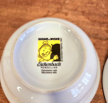 Vintage Suske and Wiske porcelain bowl - Yatva
