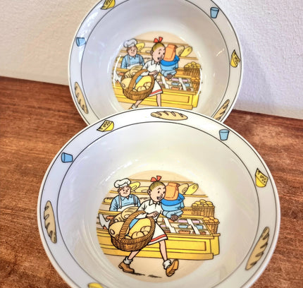 Vintage Suske and Wiske porcelain bowl - Yatva
