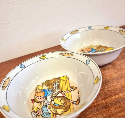 Vintage Suske and Wiske porcelain bowl - Yatva
